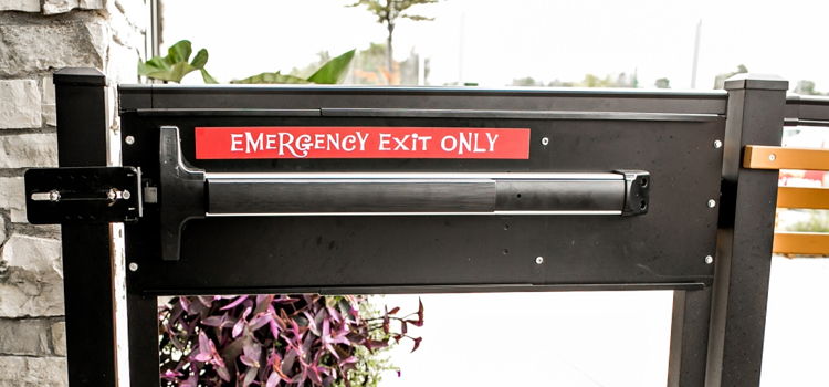 emergency push bar installation in Foster City